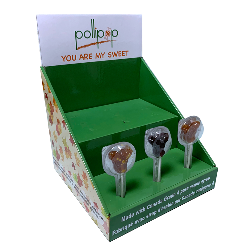 Folding Cardboard Display Box Countertop Retail Packaging Box With Paperboard Liner
