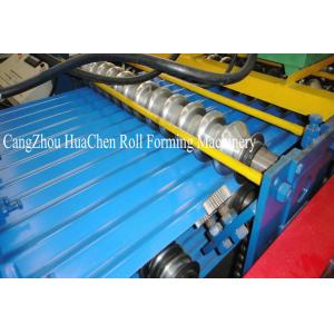 Blue Double Layer Roll Forming Machine With PLC Control System , 18 Month