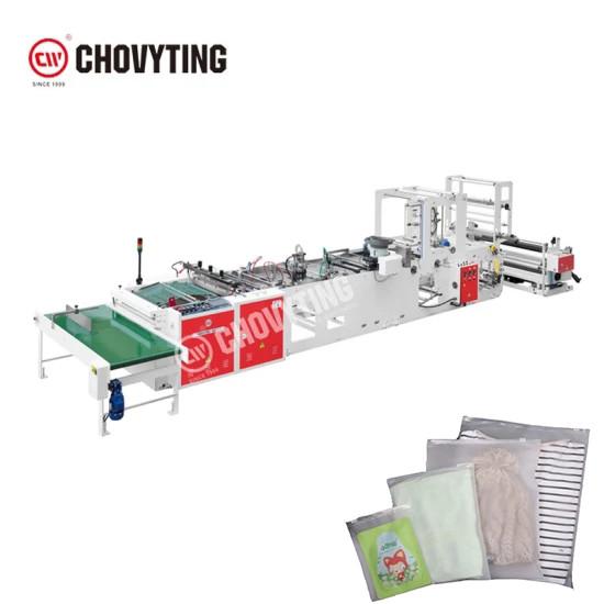 China 100PCS/Min Frosted Zipper Bag Making Machine , Self Sealing Clothes Bag Making Machine factory