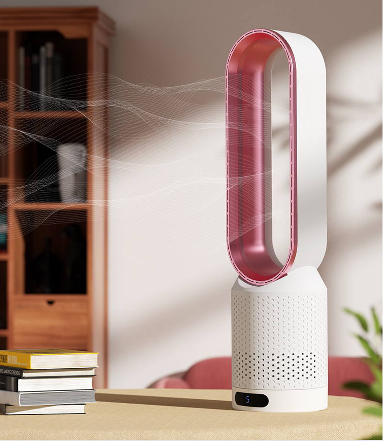 Air Cooling Fan Low-noise Leafless Purification 2 in 1 Bladeless Fan for Commercial
