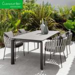 Modern Outdoor Furniture Garden Luxury Rattan Dining Chair with Custom Rope