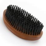 Extension Hair Wave Brush For 540 Wooden Curve Handle Brown Synthetic Fiber