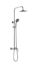 China Adjustable Slide Brass Shower Column Set Triple Function 35mm Cartridge Chrome factory