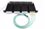 1U 19" MPO Rack Mount Fiber Optic Armored Cable Panel 96 144 Port Standard / Low