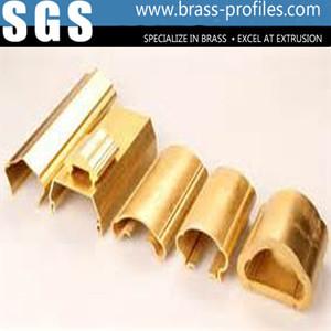 China Copper Zinc Alloy Extrusion Handrail Profiles For Hotel Stair factory