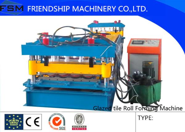 Speed 5m/min Roof Panel Glazed Tile Roll Forming Machine With 18 Forming
