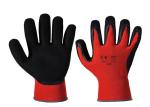 Nylon Liner Coated Breathable Nitrile Gloves 13 Gauge Black Sandy For Logistics