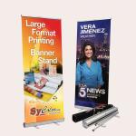 Waterproof Roll Up Banner Display Dye Sublimation Full Color Printing Reusable