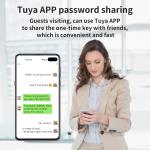 Tuya TTlock Electronic Key Code Door Lock Red Bronze Touch Code Door Lock