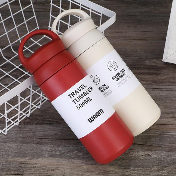 500ml Portable Travel Water Cups With Tea Infuser Japan Style Stainless Steel
