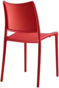 China Red Designe Restaurant Cafe Bistro Dining Room Plastic Chair factory
