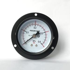 China Wall Mount Manometer 4 Bar Utility Pressure Gauge 2.5 Dial Brass Back Connection factory