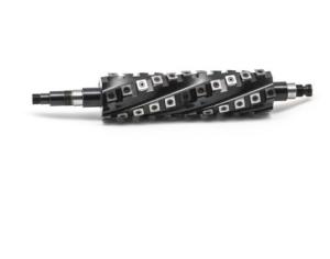 China Wood Planer Spiral Cutterhead With Carbide Cutters Size 15x15x2.5mm-30°R150 factory