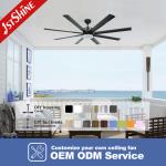 1stshine 64/84/100 Inch DC Motor 6 Blades Ceiling Fan Light White/Black/OEM with