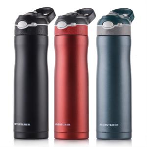 China One Finger Touch Open Portable Sport Bottle With Silicone Drinking Straw factory