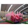 Buy cheap Pink Dinosaur Girl Blow Up Houses For Birthday Parties / Jumping Castle House from wholesalers