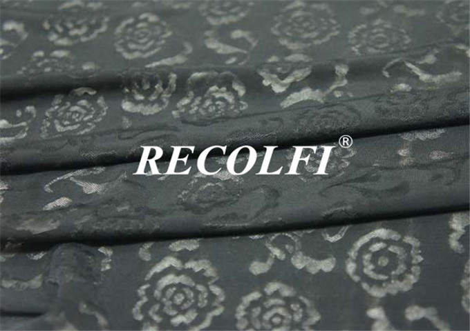Silver Foiling Ocean Protective Polyester Knit Fabric High Elastic