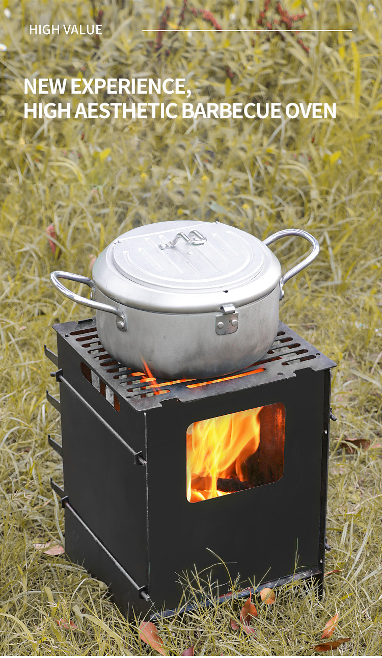 Multifunction Portable Charcoal BBQ Grill Stove for Grilling, Skewering and Cooking