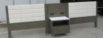 wooden queen upholstery headboard with power hubs ,casegoods, hotel furniture