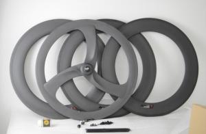 China new arrival Cheap China 700c full carbon tri-spoke wheel 3 spokes carbon bicycle wheels factory
