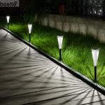 Outdoor Solar Garden Lamps White Light 6000K D 8*H 45.5cm Solar Energy