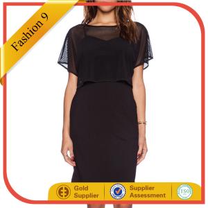 China RAYON MESH OVERLAY DRESS factory
