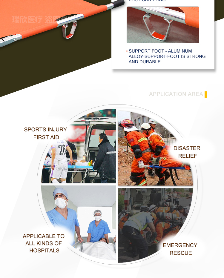 Customized Logo Emergency Foldable Rescue Stretcher Safety Belt