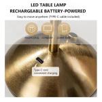Crystal LED Table Lamp Type C Usb 5v Rechargeable Touch Three Color Dimming