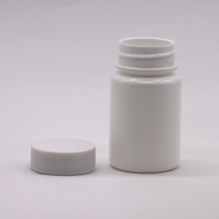 45ML Capacity HDPE Plastic Bottle with Screw Cap and Custom Label Printing Service