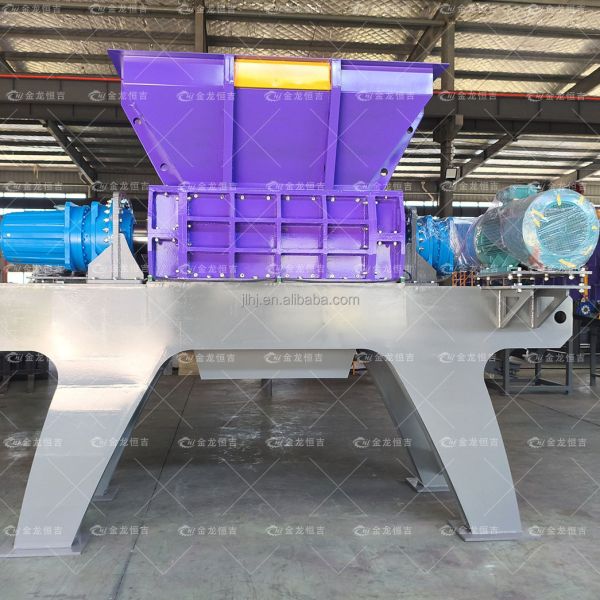 Double Shaft Metal Shredder Machine with 90 kW Power 20100 kg Weight and 9CrSi/D2/SKD-11 Blades