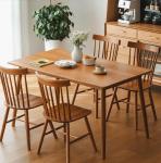 Sturdy Style Modern Simple Design American Walnut Color Solid Wood Dinning Table