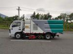 Single Cabin 120hp Road Sweeper Truck With High Pressure Washing For Oil Stain