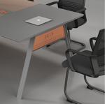 Modern Simple Rectangle Long Wood Metal Desk Meeting Table Negotiation Large