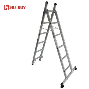 China High Safety Foldable Aluminum Ladder 2x6 With Mar Resistant End Caps factory