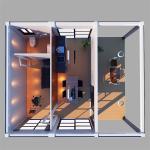 Strong Durability Prefabricated Container House, Prefab Metal House With Rock