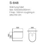Wall Hung Concealed Cistern Toilet 20 Inches With Woman Friendly Design