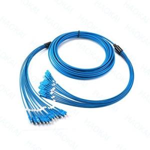 China 12 Core Armored Optical Fiber Patch Cord SC-SC Branch Waterproof Cable OM3 factory
