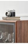 Metal Frame 4 Shelf Hotel Room Cabinet 150cm Height With Glass Door