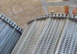 Food Grade 304SS Metal Mesh Conveyor Belt 120cm For Baking Washing Cooling