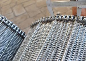 China Food Grade 304SS Metal Mesh Conveyor Belt 120cm For Baking Washing Cooling factory