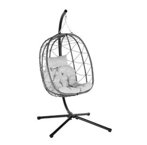 China Garden Set Hammock Swing Chair With Up To 150kg Weight Capacity Black Colour factory