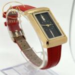 Laser Printing Logo Leather Strap Quartz Watch with 30 Meters Water Waterproof