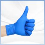 Navy Blue Protective Nitrile Safety Gloves For Hazardous Materials And Waste