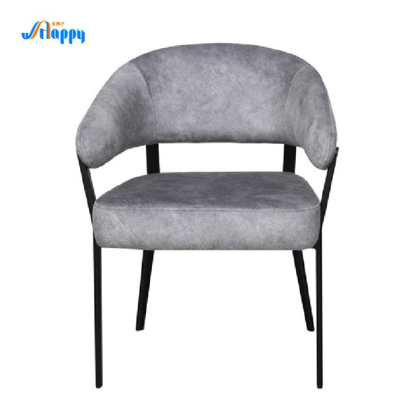 Easy Cleaning Fabric Upholstered Accent Chair High Stability With Metal Legs Dc