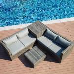 Wicker Patio Corner Sofa Set Customized Color Rattan Outdoor Furniture