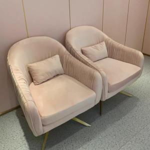 Velvet Swivel Stylish Fabric Armchair 360 Degree Luxurious Cozy Touch