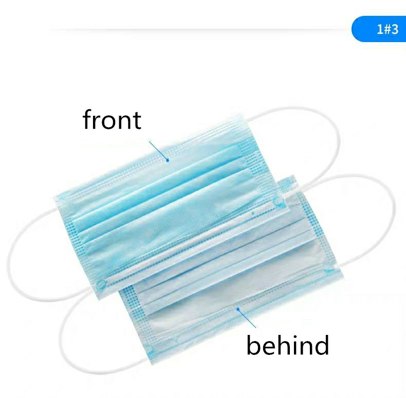Soft 3 Ply Non Woven Disposable Mouth Mask Non Medical Non Surgical Use