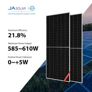 China 585W 590W JA All Black Solar System 595W 600W 605W 610W Shingled Solar Panel factory