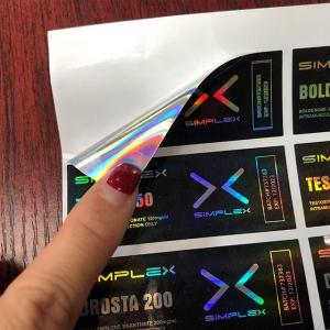 China Holographic 10ml Vial Labels 60x30mm For vial Bottle factory