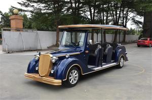 China Metal Structure 11 Person Electric Sightseeing Vehicle With High Impact Fiber Glass Body factory